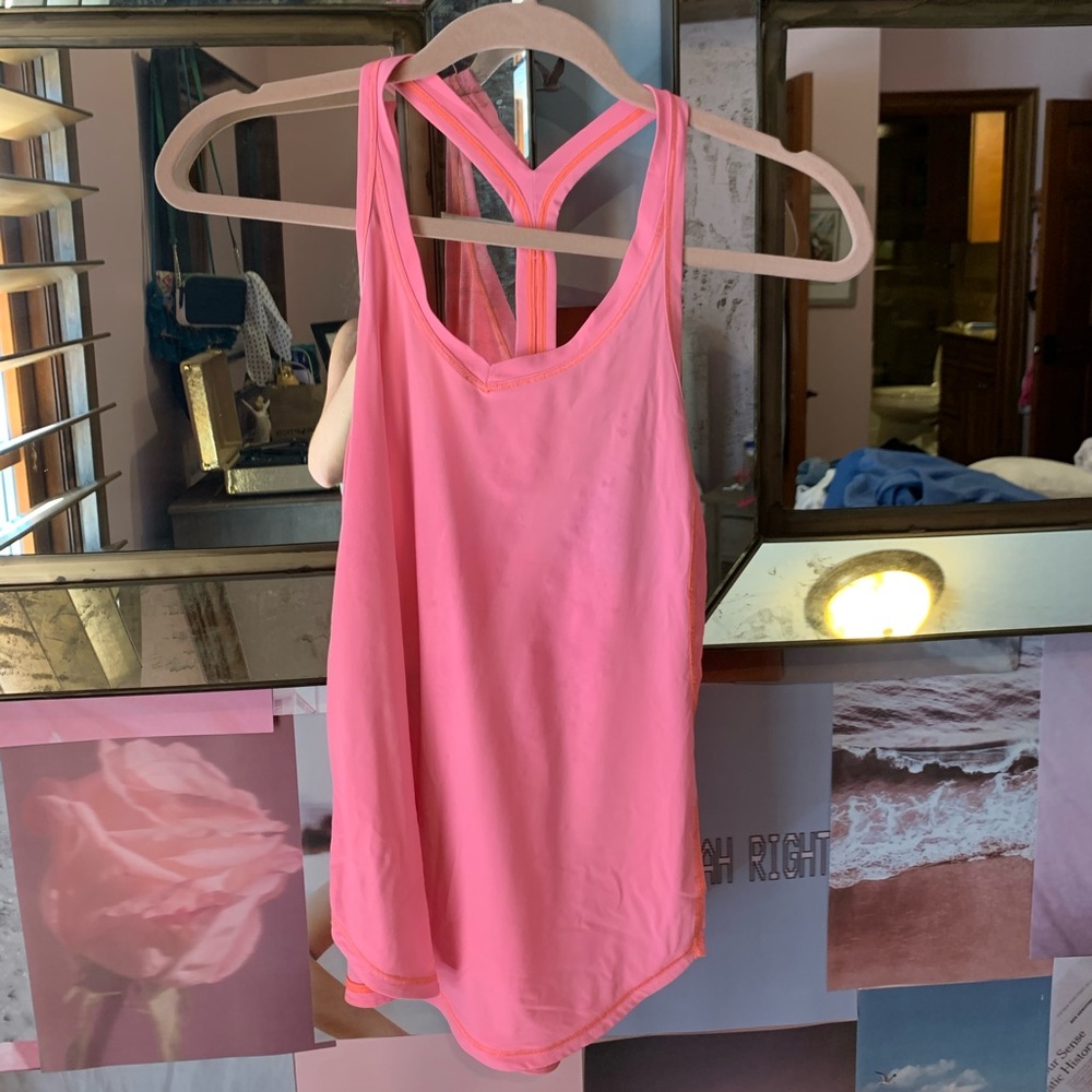 hot pink lululemon tank top